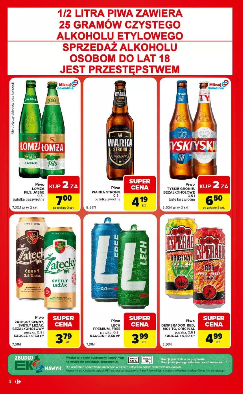 Gazetka promocyjna Carrefour - Gazetka Carrefour Market w SUMIE ekspresowe zakupy - ważna 14.07 do 20.07.2026 - strona 4 - produkty: Desperados, Fa, Gin, Piwa, Piwo, Tyskie, Warka