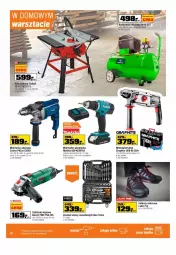Gazetka promocyjna Obi - Gazetka OBI - Gazetka - ważna od 29.03 do 29.03.2022 - strona 22 - produkty: Gra, Wiertarka, Buty, Walizka, Szlifierka kątowa, Makita, Warka, Tarka, Wiertarka udarowa, Wkręt, Kompresor olejowy, Młot, Młotowiertarka, Wkrętarka, Bateria, Szlifierka, Celma, Półbuty, Bosch, Olej, Kompresor, Akumulator, Einhell
