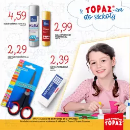 Gazetka promocyjna Topaz - Gazetka - Gazetka - ważna od 21.09 do 21.09.2022 - strona 9 - produkty: Noż, Nożyczki, Papier, Klej