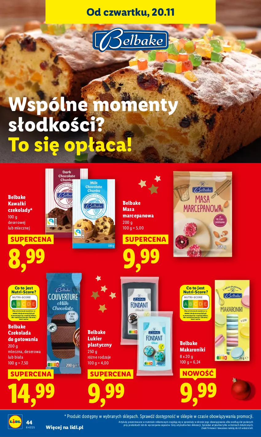 Gazetka promocyjna Lidl - GAZETKA - ważna 20.11 do 22.11.2025 - strona 48 - produkty: Czekolada, Deser, Kawa, Makaron, Ser, Wazon