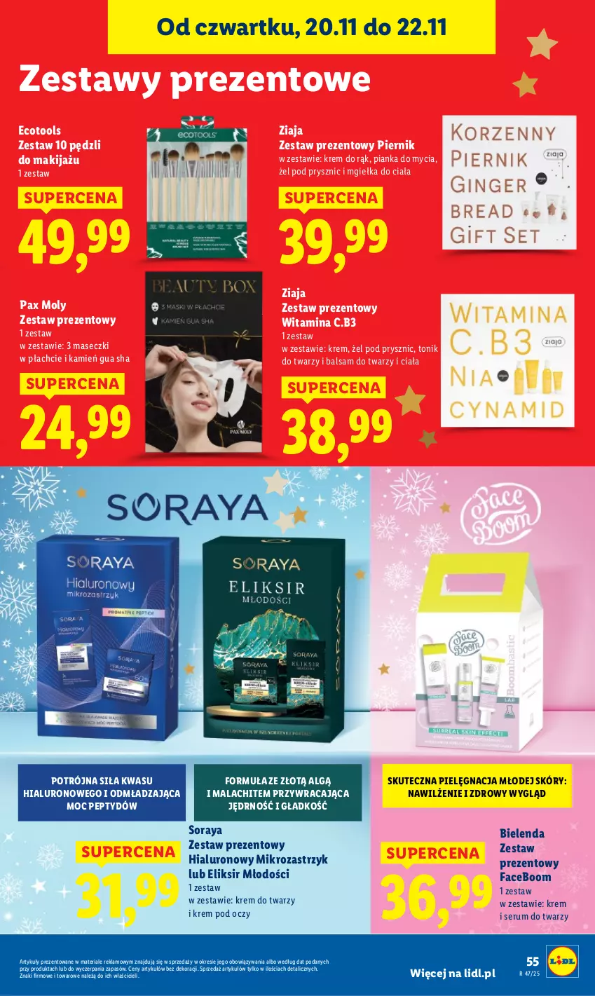 Gazetka promocyjna Lidl - GAZETKA - ważna 20.11 do 22.11.2025 - strona 59 - produkty: Bielenda, Fa, Krem do rąk, Krem do twarzy, Krem pod oczy, LG, Makijaż, Pax, Piernik, Rum, Ser, Serum, Serum do twarzy, Tonik, Tonik do twarzy, Zestaw prezentowy, Ziaja