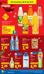 Gazetka promocyjna Lidl - GAZETKA - Gazetka - ważna od 22.11 do 22.11.2025 - strona 42 - produkty: Mus, Lemoniada, Ice tea, Napoje, Lipton, Tymbark, Oshee, Kubuś, Arbuz, Woda, Herbata, Mango, Nektar, Magnez