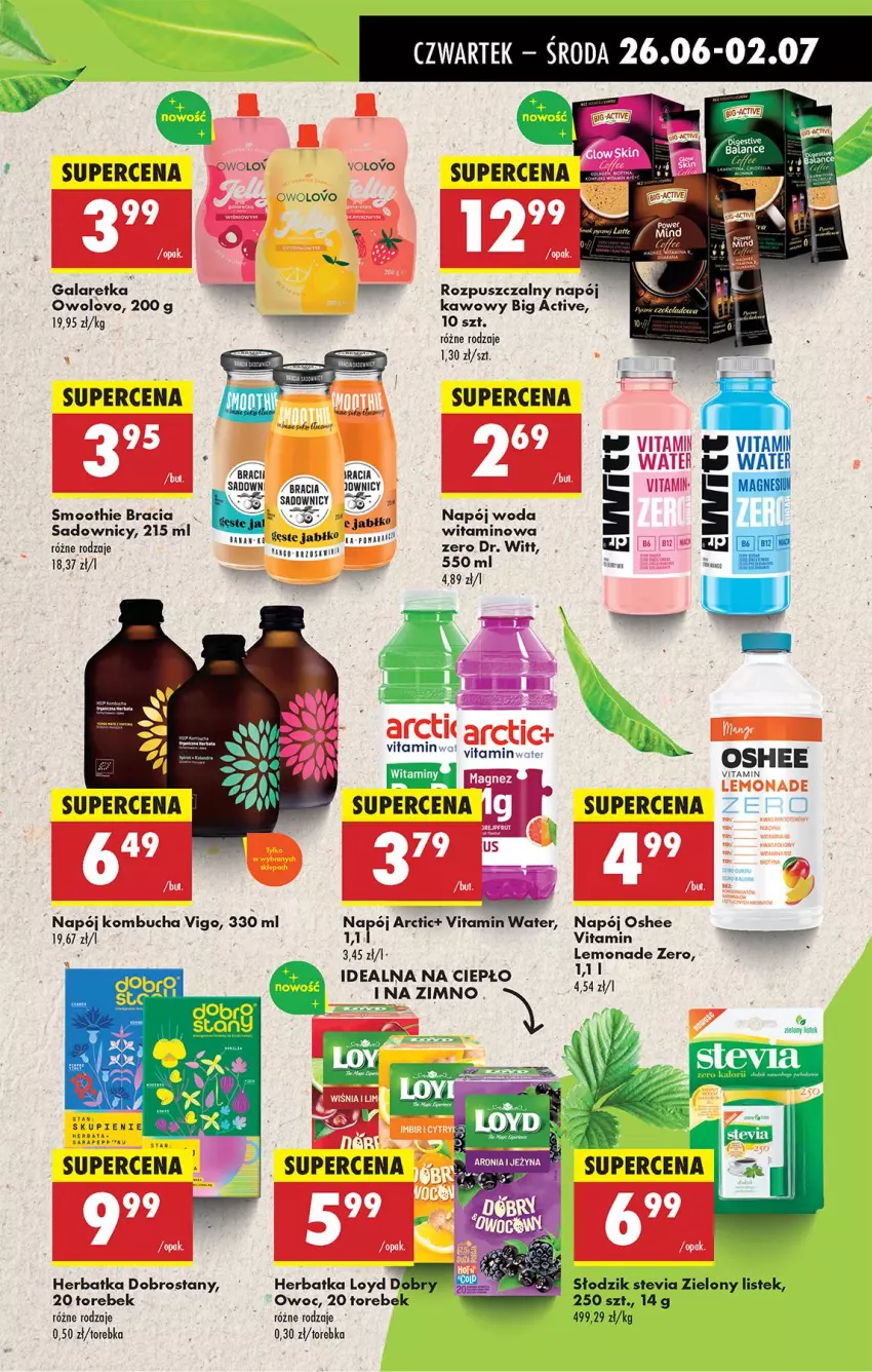 Gazetka promocyjna Biedronka - Od Czwartku - ważna 26.06 do 02.07.2025 - strona 35 - produkty: Gala, Galaretka, Loyd, Napój, Oshee, Stek, Torebka, Woda