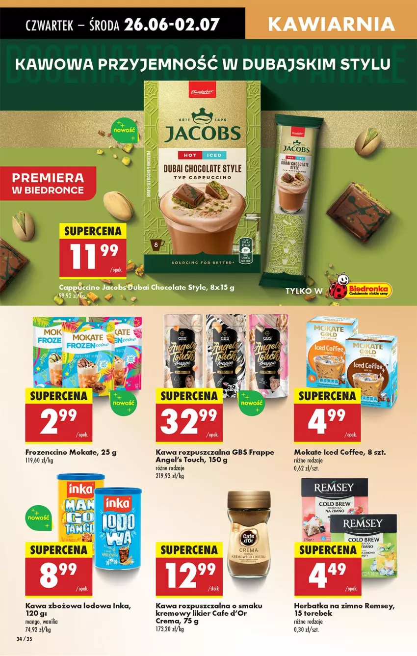 Gazetka promocyjna Biedronka - Od Czwartku - ważna 26.06 do 02.07.2025 - strona 42 - produkty: Cappuccino, Fa, Frozen, Inka, Kawa, Kawa rozpuszczalna, Kawa zbożowa, Likier, Mango