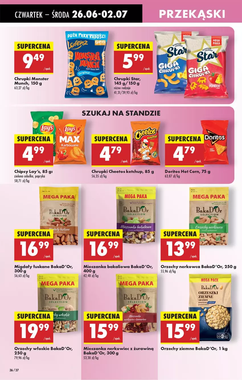Gazetka promocyjna Biedronka - Od Czwartku - ważna 26.06 do 02.07.2025 - strona 46 - produkty: AEG, Cheetos, Chipsy, Chrupki, Fa, Ketchup, Mieszanka bakaliowa, Mieszanka nerkowiec, Orzechy włoskie, Orzeszki, Papryka