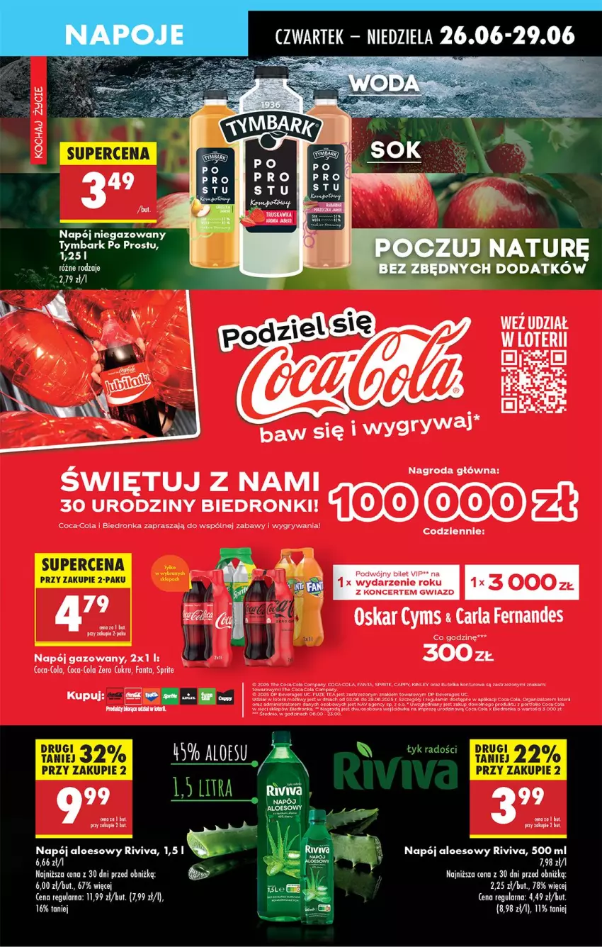 Gazetka promocyjna Biedronka - Od Czwartku - ważna 26.06 do 02.07.2025 - strona 49 - produkty: Coca-Cola, Fa, Fanta, Gry, Napój, Napój gazowany, Napój niegazowany, Por, Ser, Sos, Sprite, Tymbark