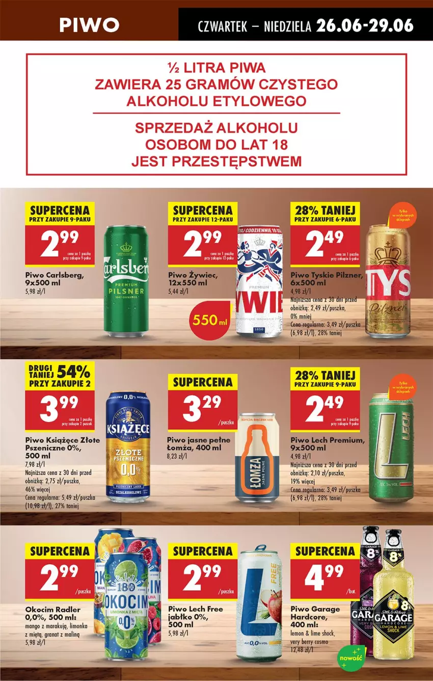 Gazetka promocyjna Biedronka - Od Czwartku - ważna 26.06 do 02.07.2025 - strona 53 - produkty: Carlsberg, Dior, Fa, Gra, Granat, Koc, Książęce, Lech Premium, Limonka, Mango, Okocim, Piwo, Piwo jasne, Radler