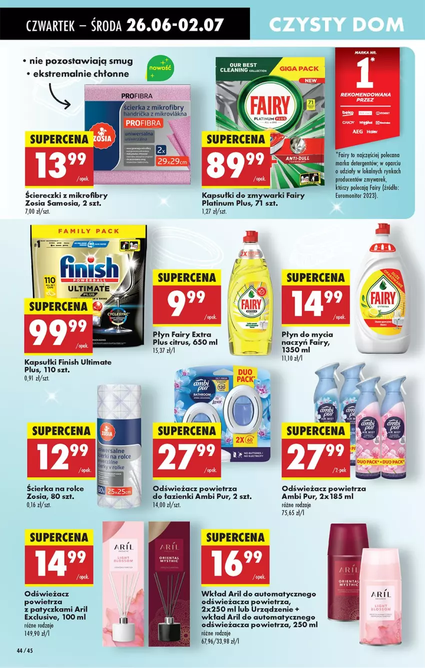 Gazetka promocyjna Biedronka - Od Czwartku - ważna 26.06 do 02.07.2025 - strona 56 - produkty: Ambi Pur, Fa, Fairy, Finish, Monitor, Odświeżacz powietrza, Płyn do mycia, Pur