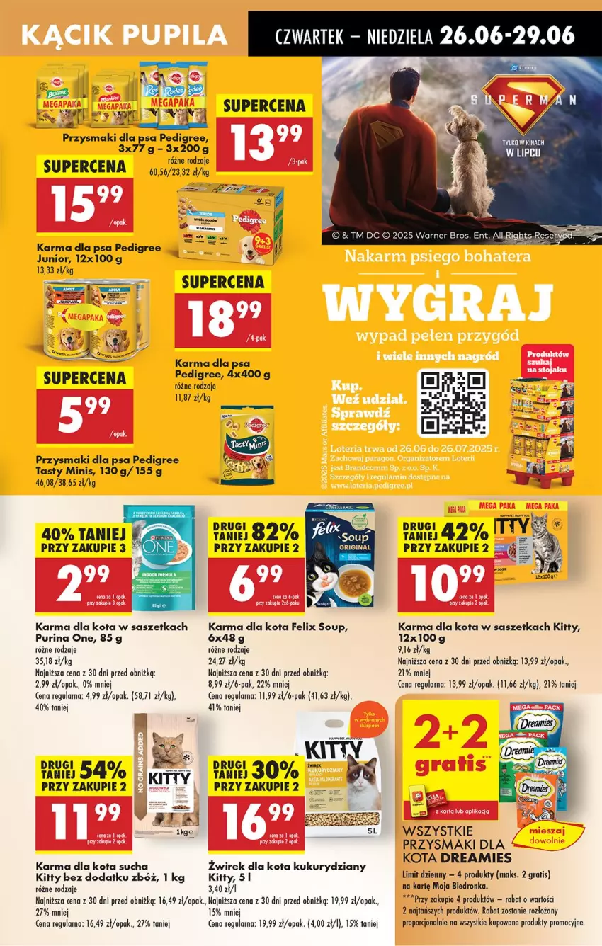 Gazetka promocyjna Biedronka - Od Czwartku - ważna 26.06 do 02.07.2025 - strona 61 - produkty: Felix, Gra, Leon, Pedigree, Por, Przysmaki, Pur, Purina