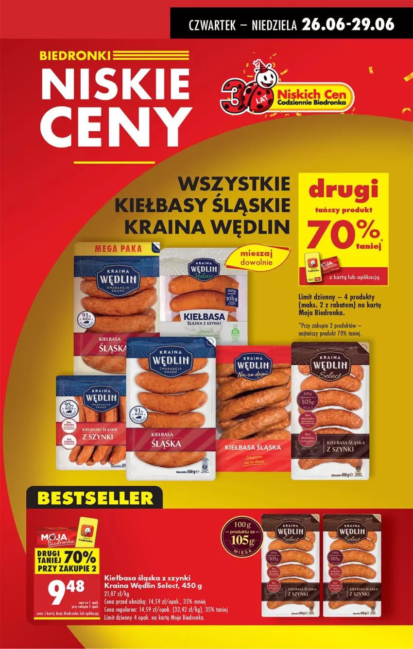 Gazetka promocyjna Biedronka - Od Czwartku - ważna 26.06 do 02.07.2025 - strona 7 - produkty: Kiełbasa, Kiełbasa śląska, Kiełbaski śląskie