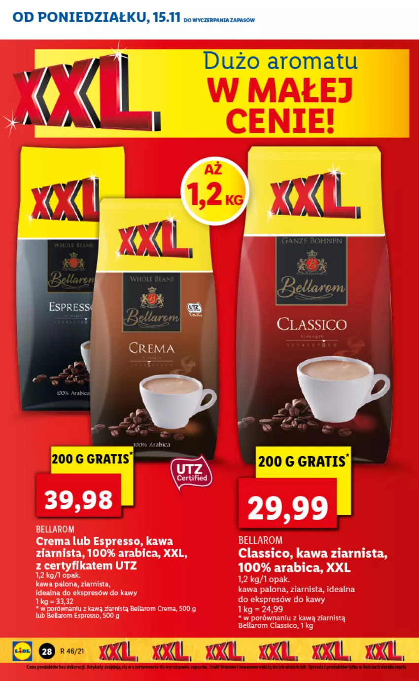 Gazetka promocyjna Lidl - GAZETKA - ważna 15.11 do 17.11.2021 - strona 28 - produkty: Bell, Bella, BIC, Gra, Kawa, Kawa ziarnista, Por