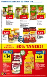 Gazetka promocyjna Lidl - GAZETKA - Gazetka - ważna od 17.11 do 17.11.2021 - strona 52 - produkty: Oliwki zielone, Sos, Mus, Oliwki, Winiary, Spaghetti, Kamis, Musztarda, LG, Fa