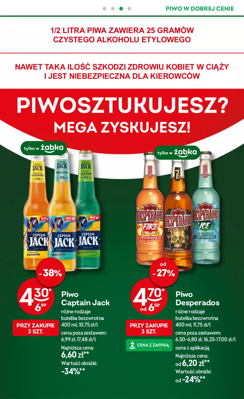 Gazetka promocyjna Żabka - ważna 25.09 do 08.10.2024 - strona 32 - produkty: Captain Jack, Desperados, Gra, Piec, Piwa, Piwo