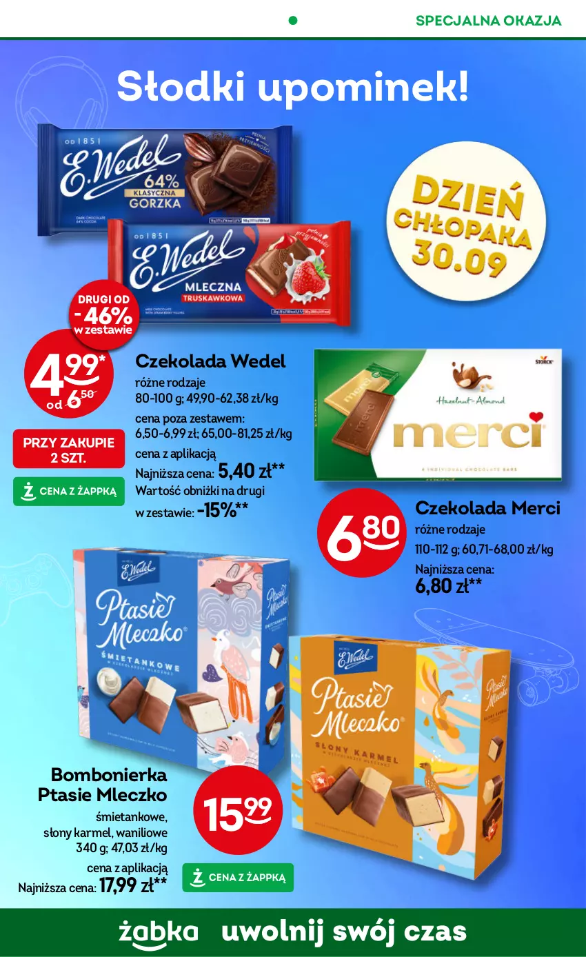 Gazetka promocyjna Żabka - ważna 25.09 do 08.10.2024 - strona 42 - produkty: Czekolada, Merci, Mleczko, Ptasie mleczko