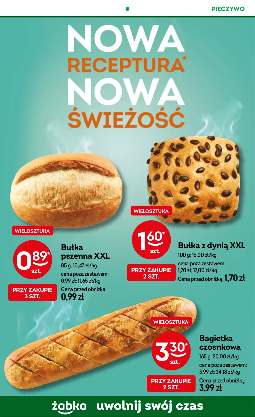 Gazetka promocyjna Żabka - ważna 25.09 do 08.10.2024 - strona 52 - produkty: Bagietka, Bagietka czosnkowa, Bułka, Dynią, Piec, Pieczywo