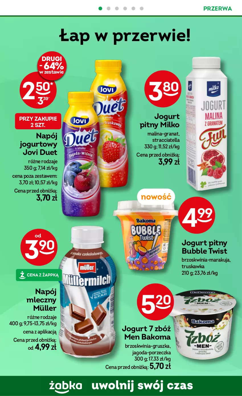 Gazetka promocyjna Żabka - ważna 25.09 do 08.10.2024 - strona 62 - produkty: Bakoma, Gra, Granat, Jogurt, Jogurt pitny, Müller, Napój, Napój jogurtowy, Napój mleczny, Por