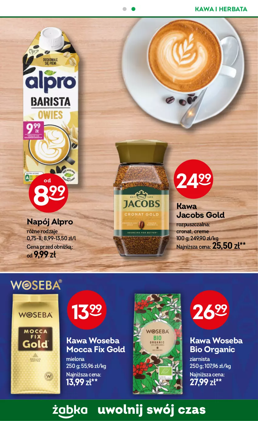 Gazetka promocyjna Żabka - ważna 25.09 do 08.10.2024 - strona 75 - produkty: Alpro, Herbata, Jacobs, Kawa, Mocca Fix Gold, Napój, Woseba