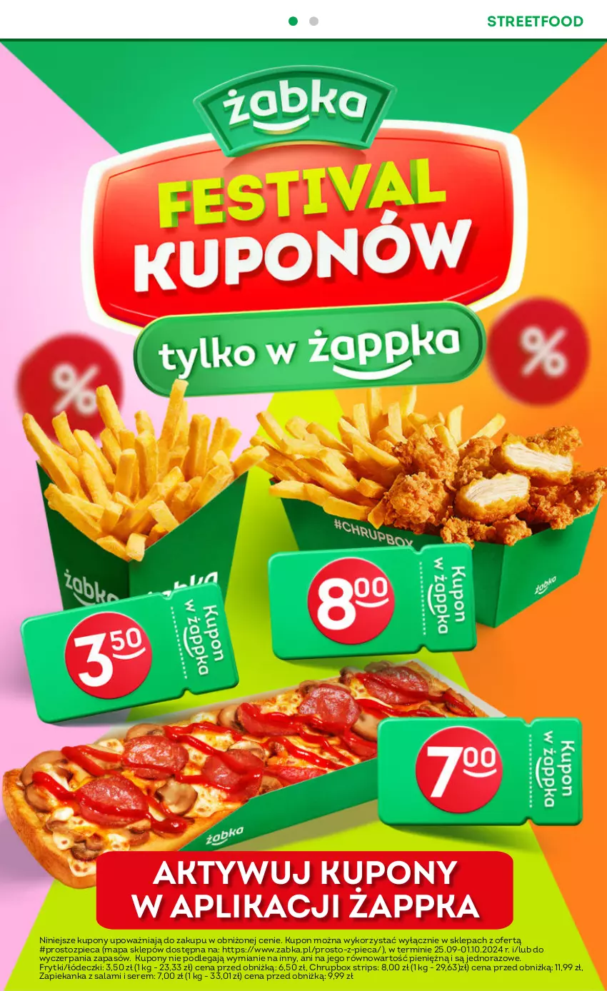 Gazetka promocyjna Żabka - ważna 25.09 do 08.10.2024 - strona 8 - produkty: Frytki, Piec, Salami, Ser, Zapiekanka