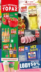 Gazetka promocyjna Topaz - Gazetka - Gazetka - ważna od 31.08 do 31.08.2022 - strona 1 - produkty: Piwo, Top, Somersby, Beskidzki, Mlekovita, Carlsberg, Schab wieprzowy, Vita C, Masło, Olej, Mleko