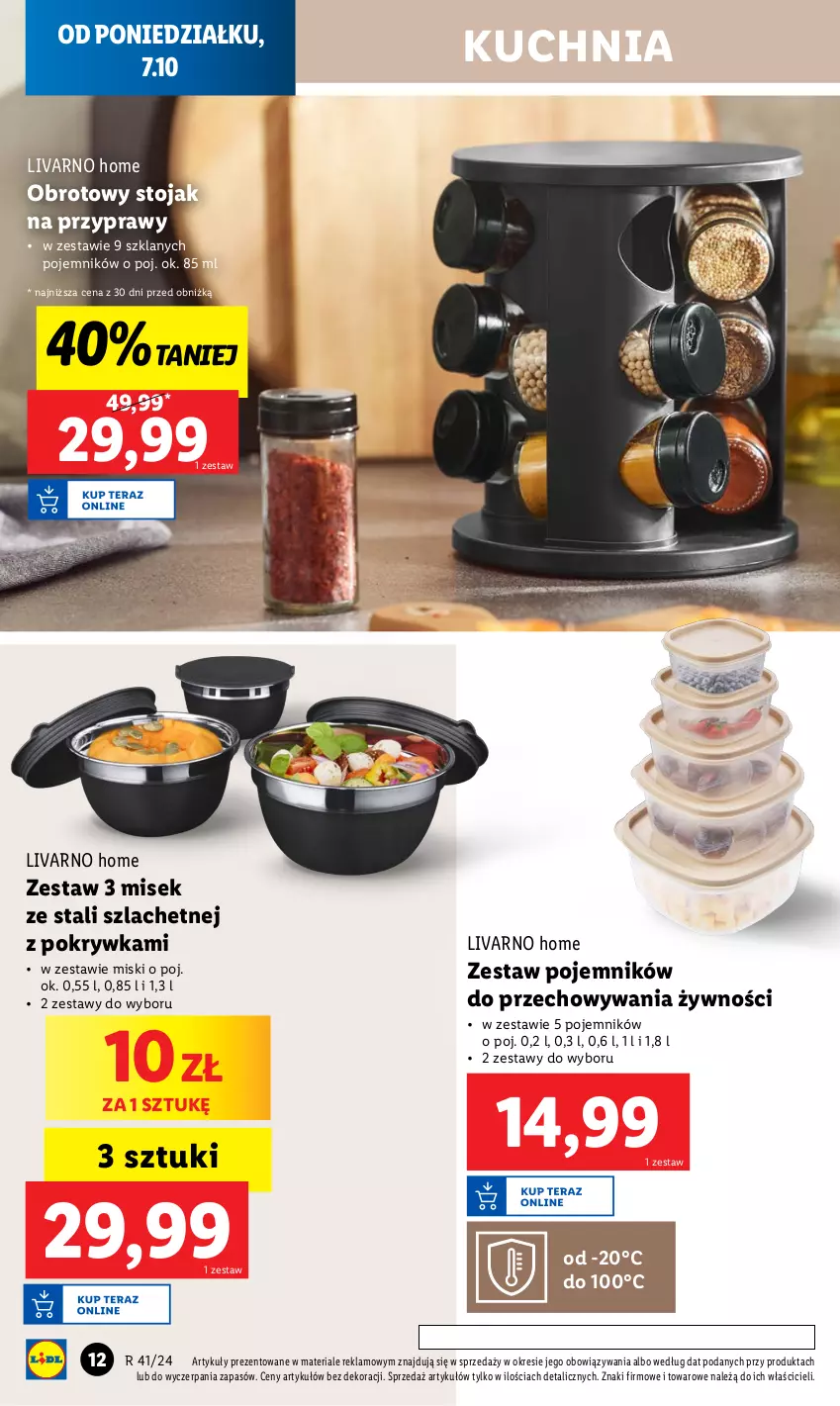 Gazetka promocyjna Lidl - GAZETKA - ważna 07.10 do 12.10.2024 - strona 16 - produkty: Ivar, Kuchnia, Pojemnik, Przyprawy, Stojak