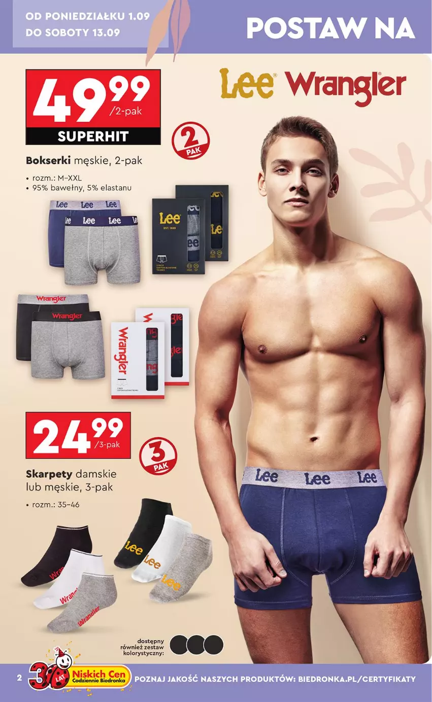 Gazetka promocyjna Biedronka - Okazje Tygodnia - ważna 01.09 do 13.09.2025 - strona 4 - produkty: Bokserki, Karp, Ser