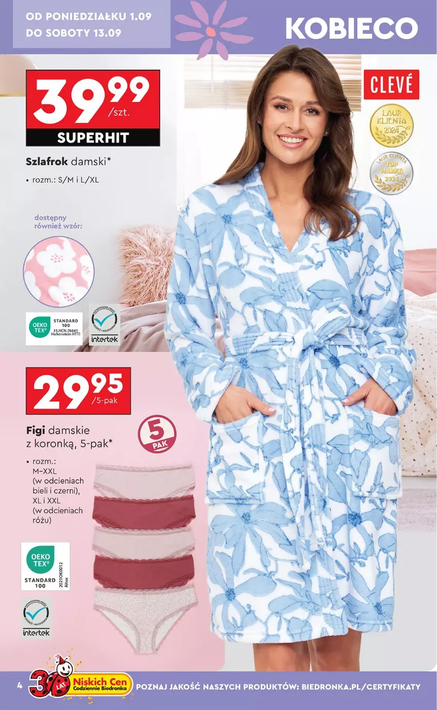 Gazetka promocyjna Biedronka - Okazje Tygodnia - ważna 01.09 do 13.09.2025 - strona 6 - produkty: Figi, Szlafrok