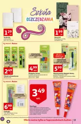 Gazetka promocyjna Auchan - Szkoła oszczędzania Temat przeAtrakcje cenowe Supermarkety - Gazetka - ważna od 24.08 do 24.08.2022 - strona 11 - produkty: Por, Papier, Długopis, Klej, Tusz, Orka, Fa