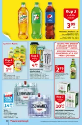 Gazetka promocyjna Auchan - Szkoła oszczędzania Temat przeAtrakcje cenowe Supermarkety - Gazetka - ważna od 24.08 do 24.08.2022 - strona 8 - produkty: Piwa, Piwo, Mus, Gra, Napój energetyczny, Namysłów, Mirinda, Pepsi, Woda, Napój, Cisowianka
