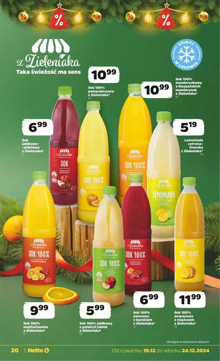 Gazetka promocyjna Netto - ważna 19.12 do 24.12.2024 - strona 13 - produkty: Ananas, Buraki, Fa, Lemoniada, Limonka, Sok