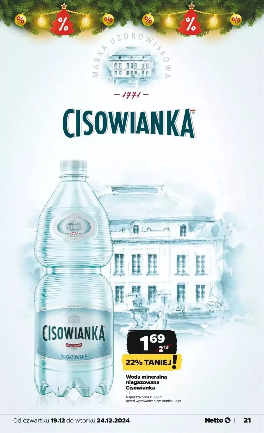 Gazetka promocyjna Netto - ważna 19.12 do 24.12.2024 - strona 14 - produkty: Cisowianka, Woda, Woda mineralna