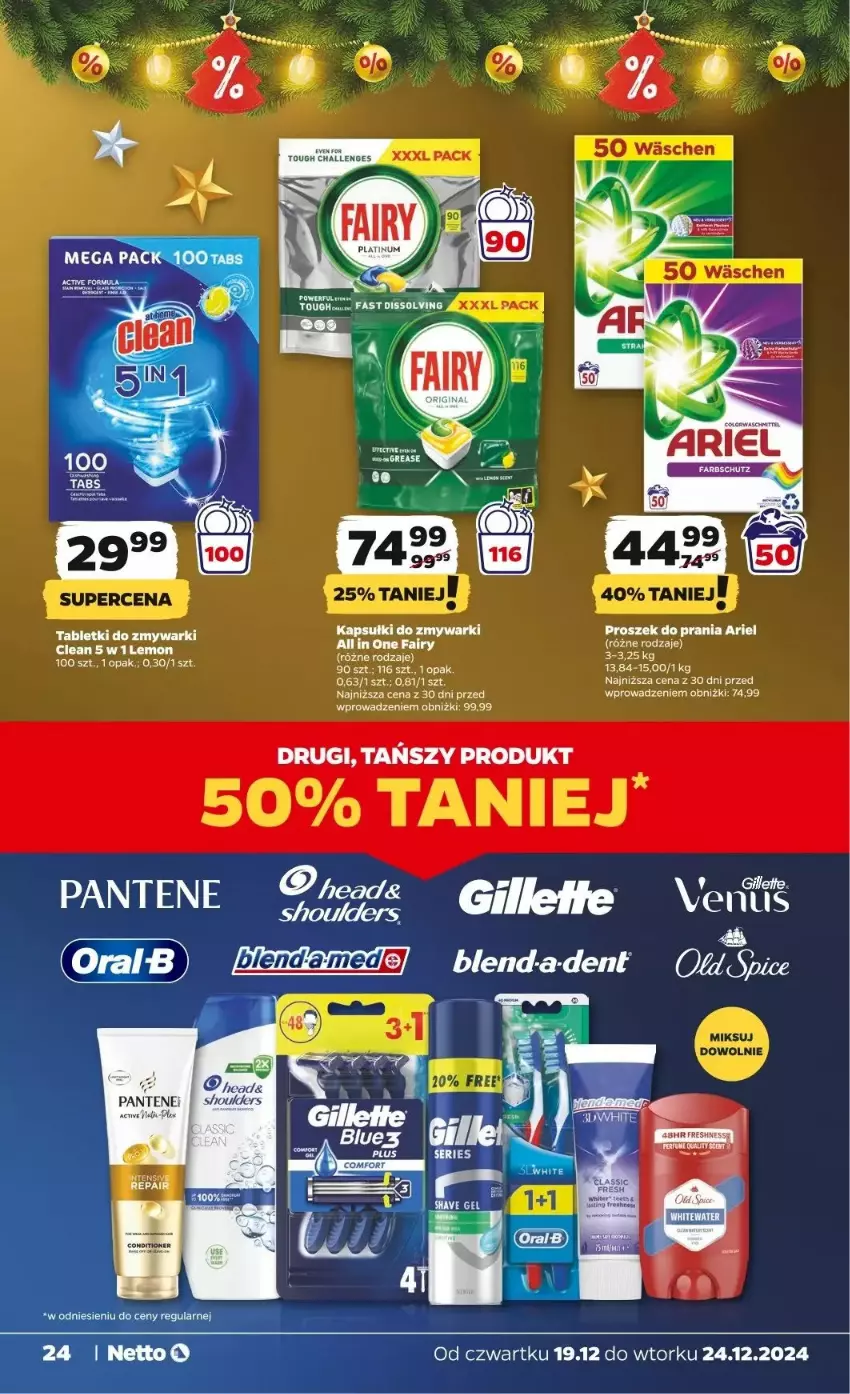 Gazetka promocyjna Netto - ważna 19.12 do 24.12.2024 - strona 17 - produkty: Ariel, Fa, Fairy, Pantene, Proszek do prania, Zmywarki