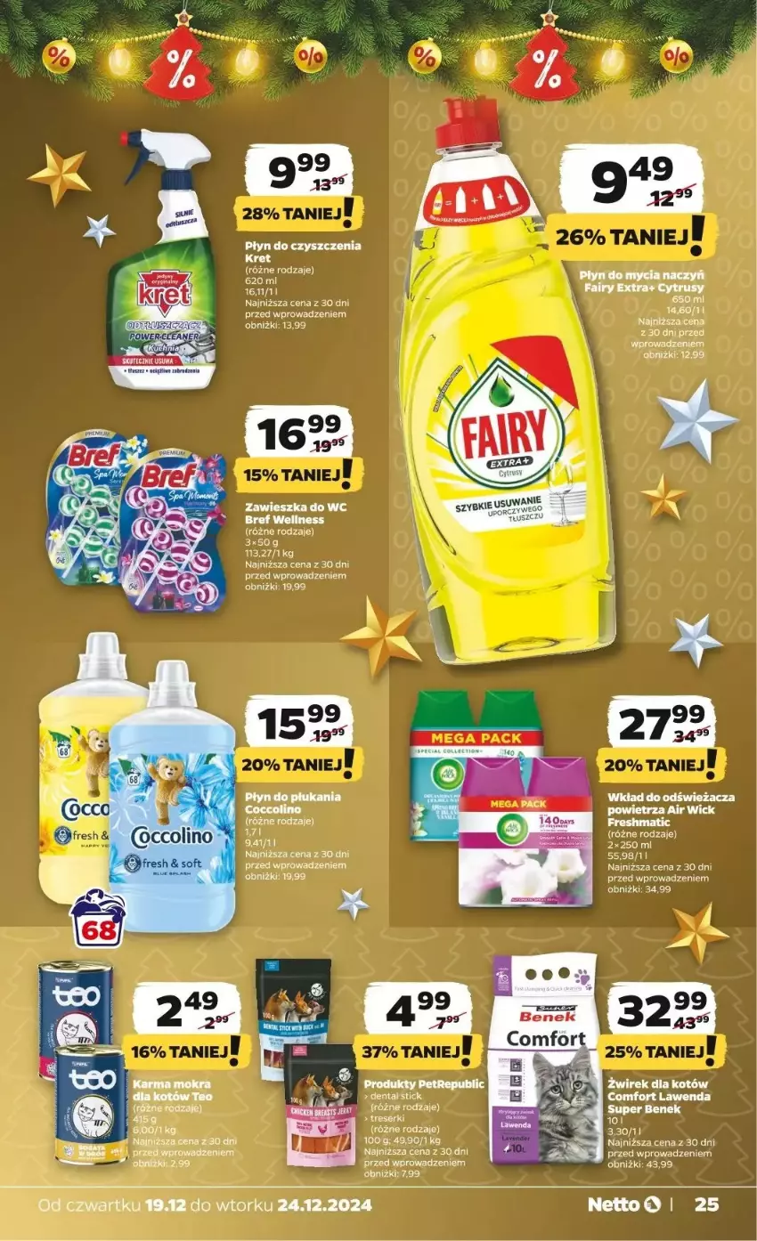 Gazetka promocyjna Netto - ważna 19.12 do 24.12.2024 - strona 18 - produkty: Air Wick, Bref, Fa, LG, Płyn do płukania, Por, Super Benek, Zawieszka do wc