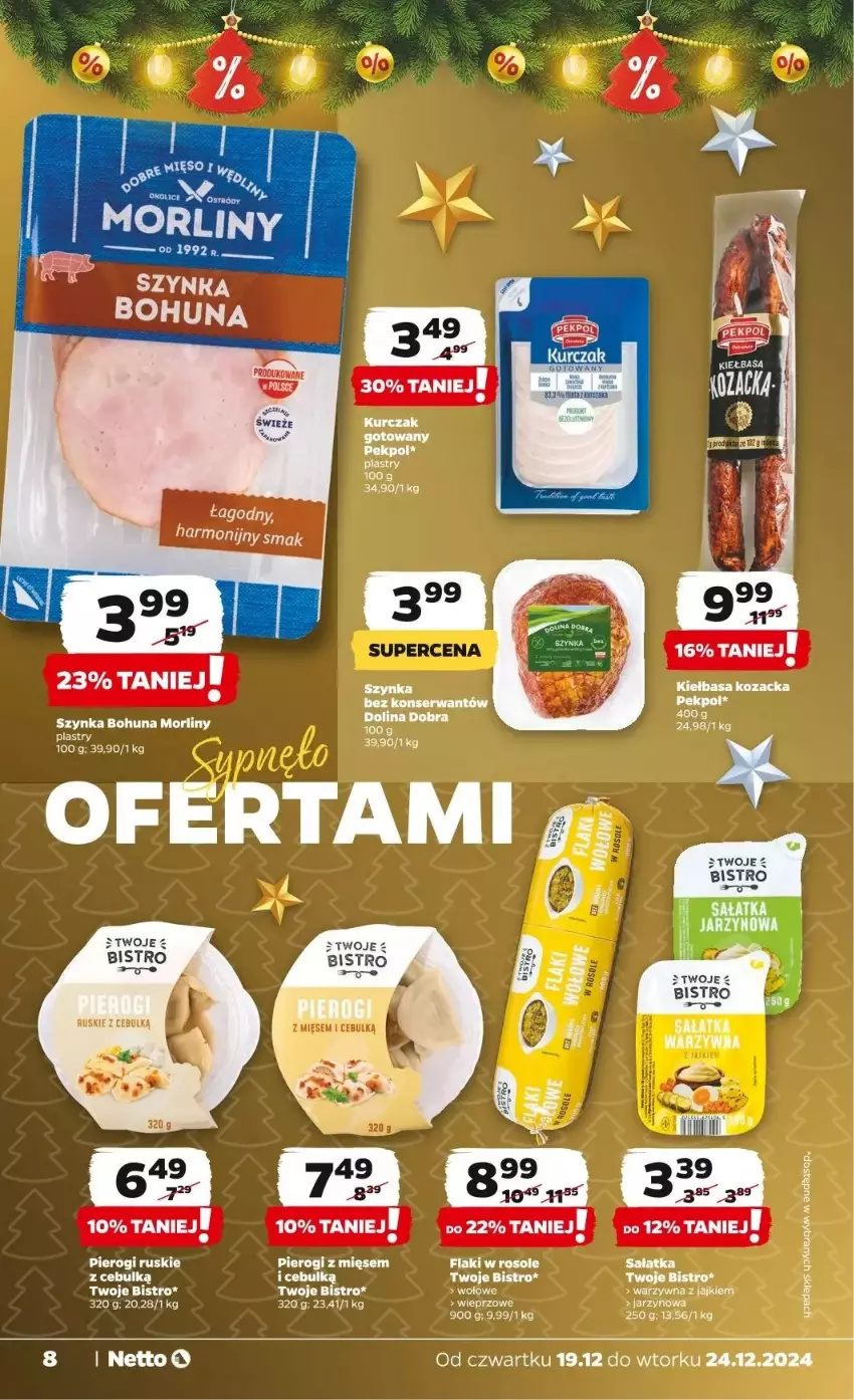 Gazetka promocyjna Netto - ważna 19.12 do 24.12.2024 - strona 26 - produkty: Flaki, Kiełbasa, Morliny, Pekpol, Pierogi, Sałat, Sałatka, Szynka