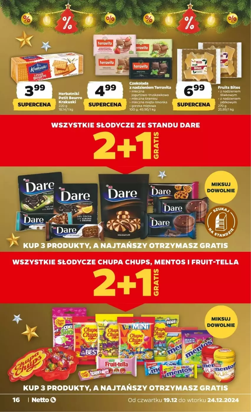 Gazetka promocyjna Netto - ważna 19.12 do 24.12.2024 - strona 8 - produkty: Chupa Chups, Czekolada, Gra, Herbatniki, Jogurt, Krakus, Krakuski, Limonka, Mentos, Mięta, Ser