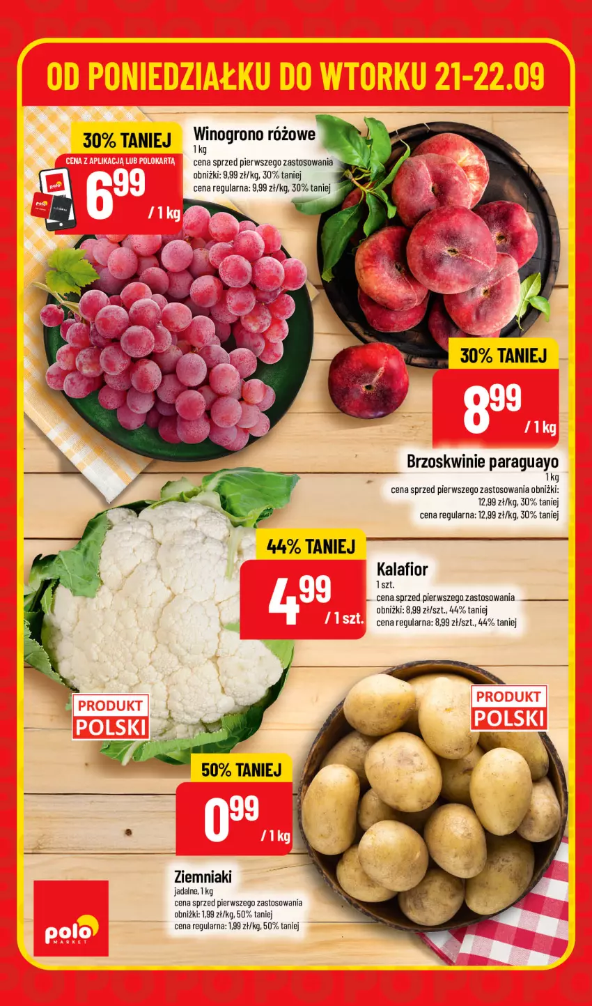 Gazetka promocyjna PoloMarket - Katalog Superhity - ważna 21.09 do 22.09.2026 - strona 2 - produkty: Brzoskwinie, Kalafior, Ziemniaki