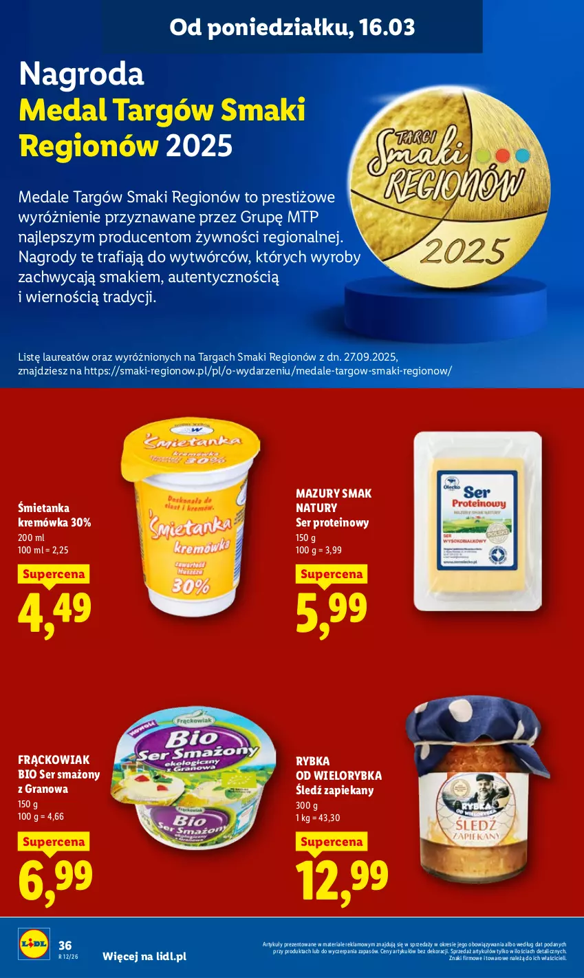 Gazetka promocyjna Lidl - Gazetka ważna od 16.03 do 18.03 - ważna 16.03 do 18.03.2026 - strona 38 - produkty: Gra, Kremówka, Laur, Ser