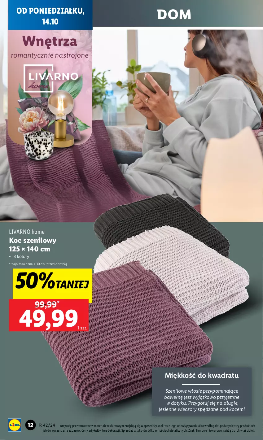 Gazetka promocyjna Lidl - GAZETKA - ważna 14.10 do 19.10.2024 - strona 14 - produkty: Ivar, Koc