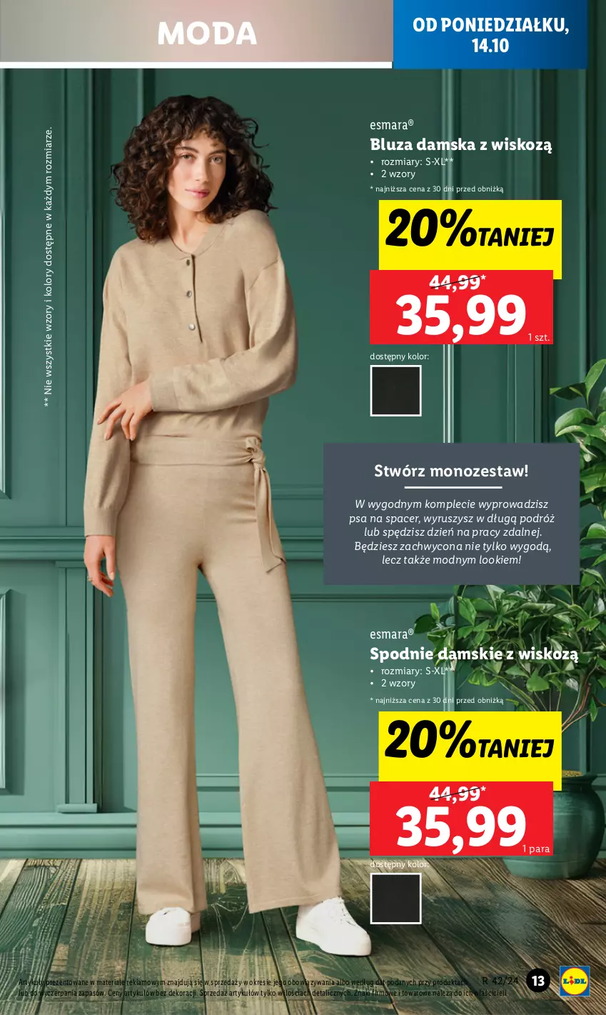 Gazetka promocyjna Lidl - GAZETKA - ważna 14.10 do 19.10.2024 - strona 15 - produkty: Acer, Bluza, Moda, Spodnie