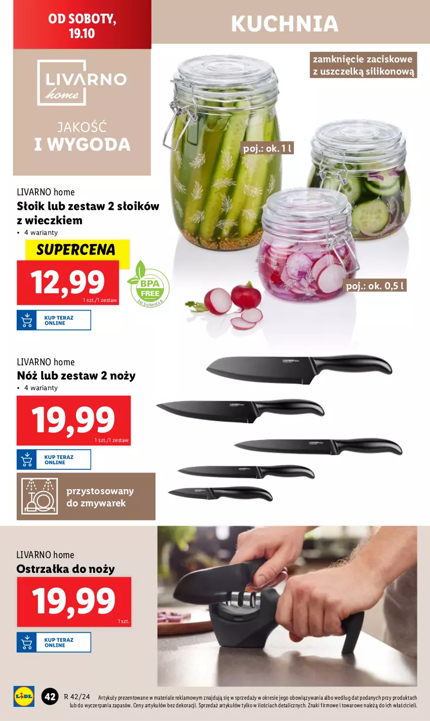 Gazetka promocyjna Lidl - GAZETKA - ważna 14.10 do 19.10.2024 - strona 46 - produkty: Ivar, Kuchnia, Noż, Ostrzałka do noży