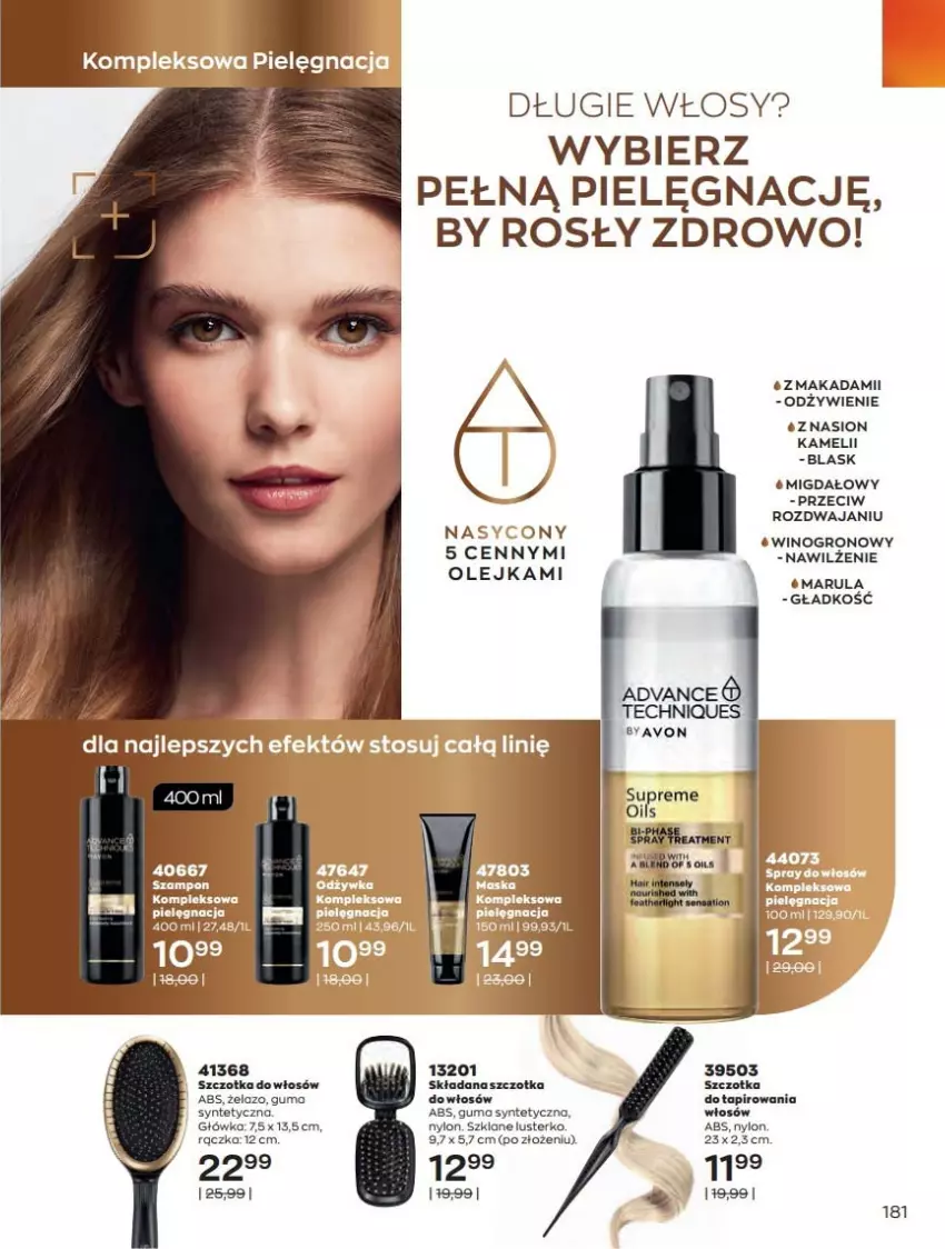 Gazetka promocyjna Avon - Czerwiec - ważna 01.06 do 30.06.2021 - strona 181 - produkty: Olej, Szczotka, Szczotka do włosów, Wino