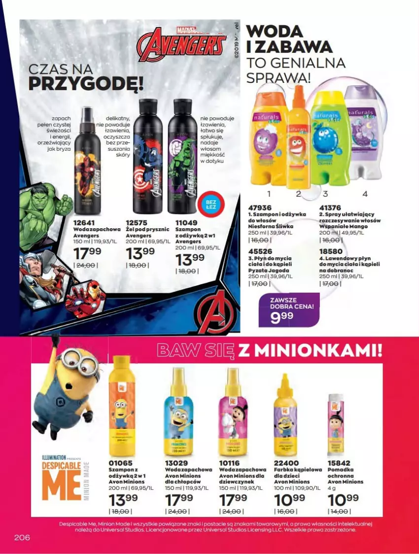 Gazetka promocyjna Avon - Czerwiec - ważna 01.06 do 30.06.2021 - strona 206 - produkty: Avengers, Bryza, Cars, Dzieci, Fa, Płyn do mycia, Por, Szampon, Woda