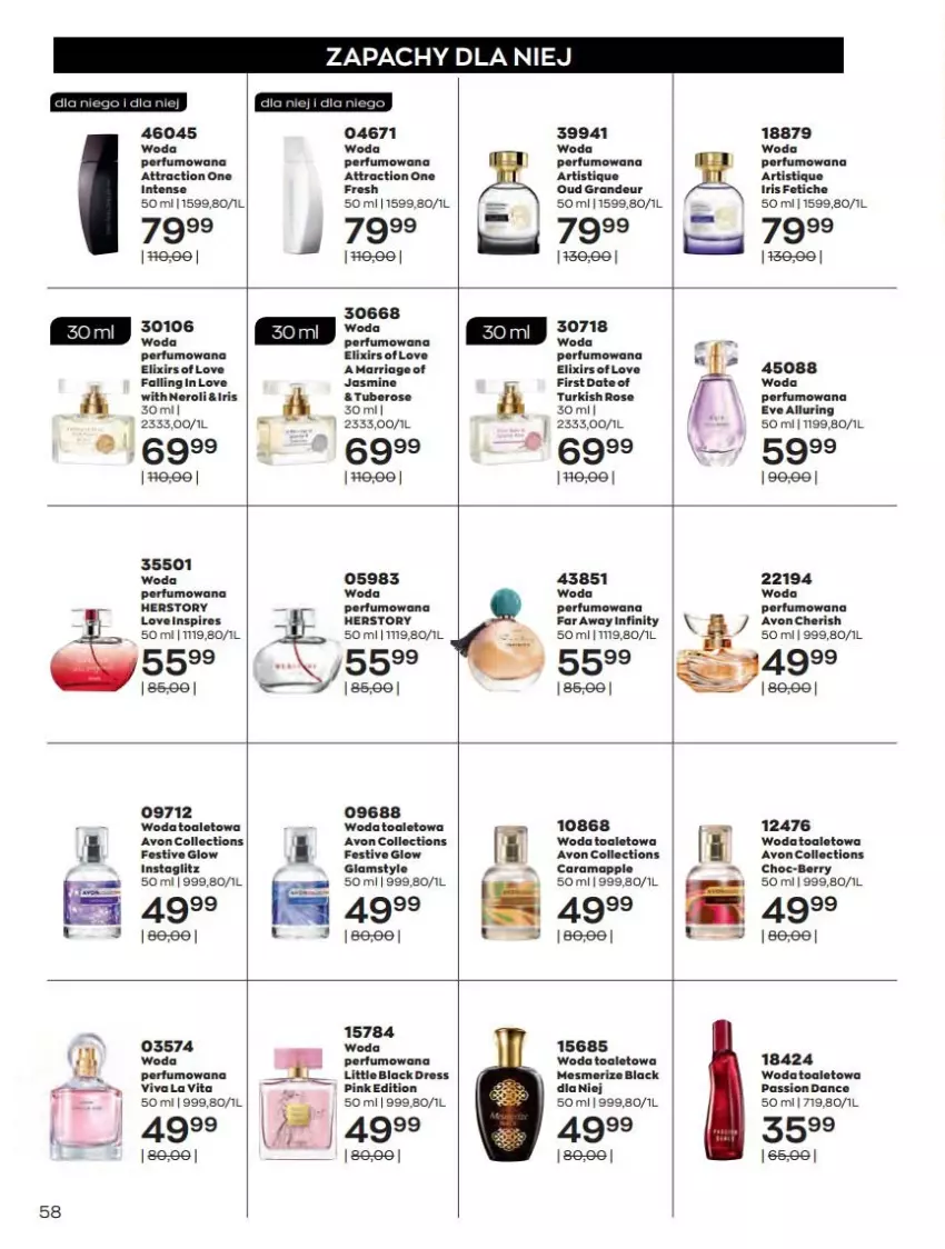 Gazetka promocyjna Avon - Czerwiec - ważna 01.06 do 30.06.2021 - strona 58 - produkty: Dres, Fa, Gra, Lack, Perfum, Rama, Woda, Woda perfumowana, Woda toaletowa