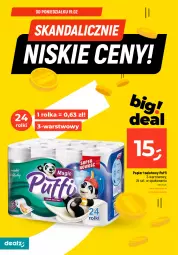 Gazetka promocyjna Dealz - Oszczędzaj każdego dnia! - Gazetka - ważna od 21.02 do 21.02.2024 - strona 2 - produkty: Puf, Papier, Papier toaletowy, Rolki
