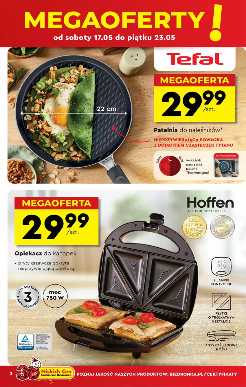 Gazetka promocyjna Biedronka - Okazje Tygodnia - ważna 17.05 do 31.05.2025 - strona 4 - produkty: Fa, Opiekacz do kanapek