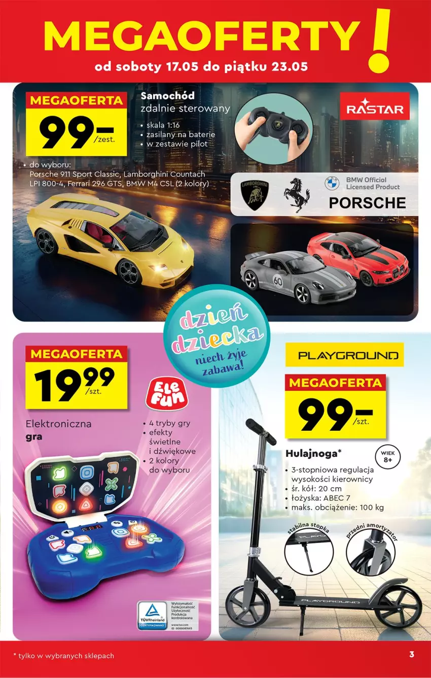 Gazetka promocyjna Biedronka - Okazje Tygodnia - ważna 17.05 do 31.05.2025 - strona 5 - produkty: Gra, Gry, Hulajnoga, Por, Silan, Sok, Sport, Top