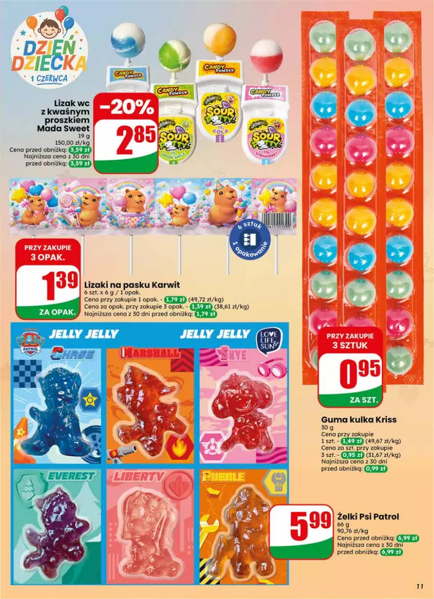 Gazetka promocyjna Dino - Gazetka 22 / 2026 - ważna 27.05 do 02.06.2026 - strona 11 - produkty: Lizaki, Psi Patrol