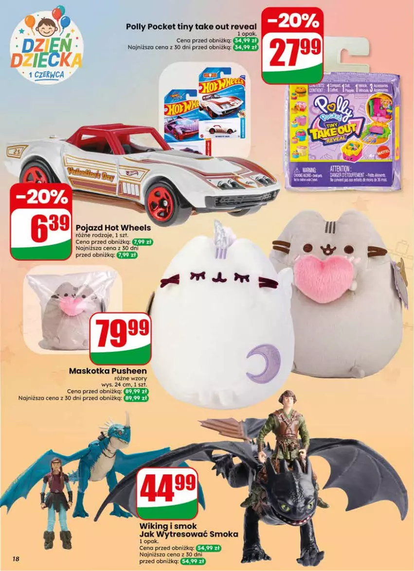 Gazetka promocyjna Dino - Gazetka 22 / 2026 - ważna 27.05 do 02.06.2026 - strona 18 - produkty: Hot Wheels, Pojazd, Polly Pocket