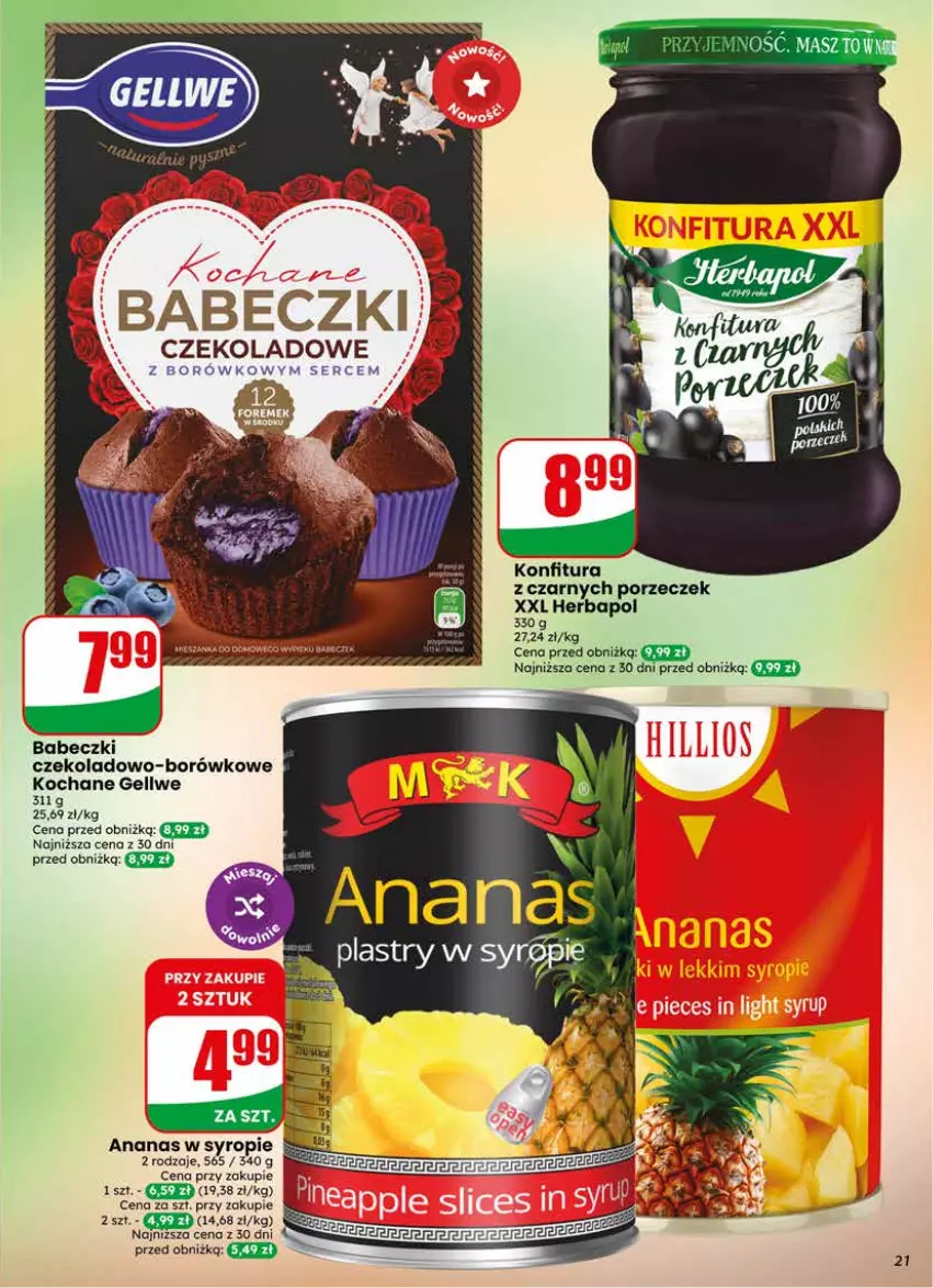 Gazetka promocyjna Dino - Gazetka 22 / 2026 - ważna 27.05 do 02.06.2026 - strona 21 - produkty: Ananas, Babeczki, Herbapol, Koc, Konfitura, Por, Ser