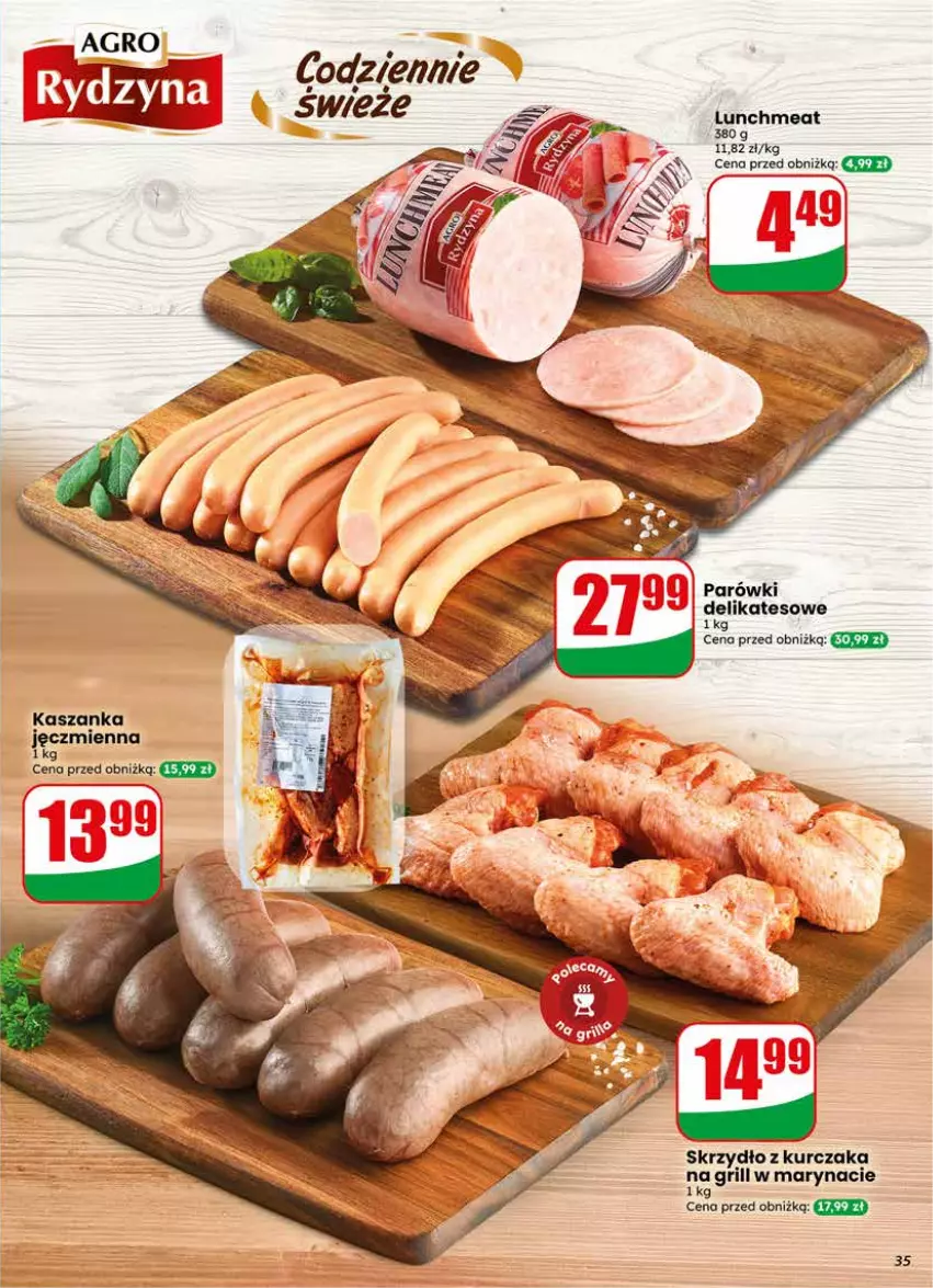 Gazetka promocyjna Dino - Gazetka 22 / 2026 - ważna 27.05 do 02.06.2026 - strona 35 - produkty: Grill, Kasza, Kaszanka, Kurczak, Parówki