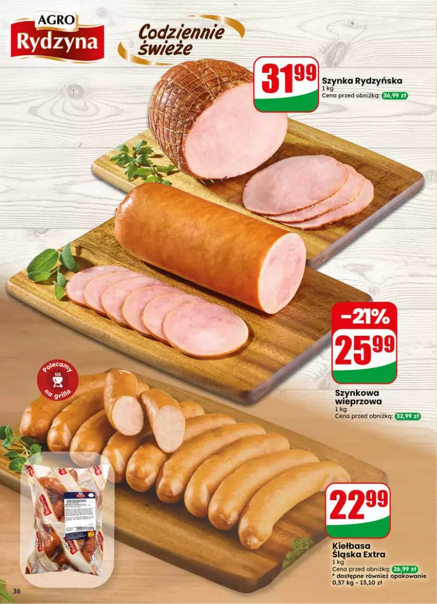 Gazetka promocyjna Dino - Gazetka 22 / 2026 - ważna 27.05 do 02.06.2026 - strona 36 - produkty: Kiełbasa, Kiełbasa śląska, Szynka, Szynkowa wieprzowa